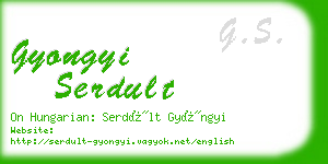 gyongyi serdult business card