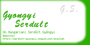 gyongyi serdult business card